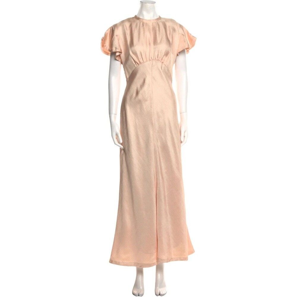 New. Zimmermann long dress ZM 2, US 8 peach pink peach - Picture 6 of 11